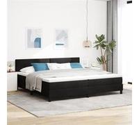 Lit Box Spring vidaXL avec Matelas Noir 200x200 cm Velours 3339196 G
