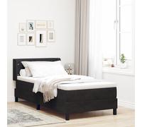 lit box spring vidaXL avec matelas noir 90x190 cm en velours