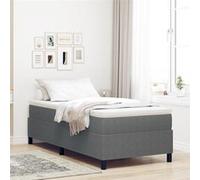 Lit Box Spring vidaXL Gris clair 90x200 cm Tissu velours côtelé 3337387 Gris G