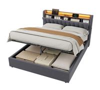 Lit boxspring 160×200 avec coffre de rangement