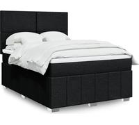 Lit Boxspring avec matelas Noir 140x200 cm Tissu, Lits Classiques 2024 Nouveau DesignMöbel