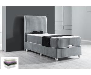 Lit Boxspring de luxe Hôtel Lits Singel avec matelas 90x200 Meubles