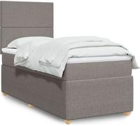 Lit boxspring de style élégant avec matelas taupe 100x200 cm tissu,71,78 Kg cloris5511624