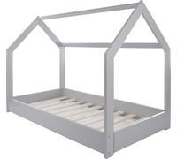 Lit cabane 160x80cm gris