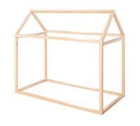 Lit Cabane 70 x 140 cm pour Enfants ROBA - Bambou Certifié FSC - Lit Montessori au Sol pour Garçon et Fille - Finition Naturelle