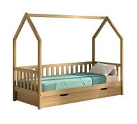 Vipack Cadre de lit Home 90x200 cm avec grille et tiroir – Chêne