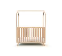 AT4 - Lit cabane bébé évolutif KASA en bois 60 x 120 cm |125,5 x 64 x 81,5 cm | Lit évolutif junior | Sommier réglable 3 hauteurs | 100 % hêtre massif
