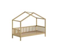 Lit cabane dallas chêne naturel 90x200