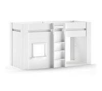 Vipack RENO lit de jeu mi-hauteur 90 x 200 cm surface de couchage, blanc