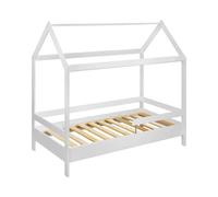 Lit Cabane Enfant Tymmi House 80x160cm Blanc Mat