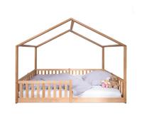 Lit enfant/lit simple ENNO, dimensions 140 x 200 cm, Tissi : bois de hêtre, finition naturelle