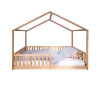 Lit de maison/lit simple tiSsi® ENNO, dimensions 90 x 200 cm, bois de hêtre naturel, marque Tissi