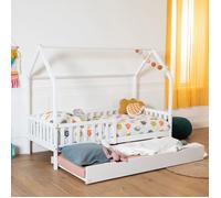 Happy Garden Lit cabane gigogne MARCEAU 190x90 cm blanc pour enfant