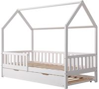 Lit cabane gigogne pour enfant 190x90cm blanc MARCEAU
