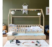 Lit cabane gigogne pour enfant 190x90cm en bois MARCEAU