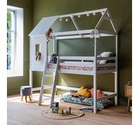 Lit cabane mezzanine pour enfant 190x90cm blanc MARGOT