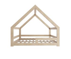 Lit cabane Need Sleep 120x190 cm – lit au sol avec barrière de sécurité, symétrique
