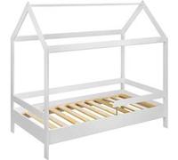 Lit Cabane Enfant Tymmi House 80x160cm Blanc Mat