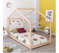 Lit cabane - WEBER INDUSTRIES - Koala - Bois massif - 90x190 cm - Sommier inclus