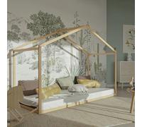 LIT CABANE Wendy 90X190 + 1 SOMMIER/Naturel