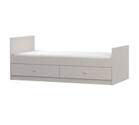 Lit Cadre de lit Lit d'enfant Lit simple Lit 90cm cachemire/cachemire avec deux tiroirs sans matelas Poignées roses Olaf 36