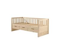 Lit Capitaine Enfant & 3 Tiroirs "Fritz" 90x200cm Naturel