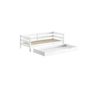 Vipack Lit capitaine Margrit 90 x 200 cm à roulettes Blanc