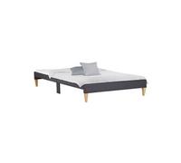 Lit capitonné avec matelas sommier 90x200 Marron G