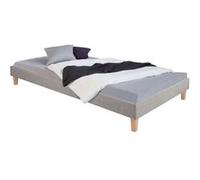 HOMESTYLE4U Lit capitonné avec matelas sommier 90x200 cm