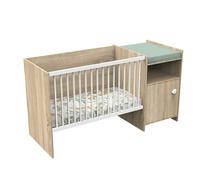 Lit chambre évolutif commode 1 porte Up Chêne doré