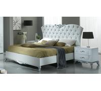 Lit classique lit double lit 2x tables de nuit en bois design lits Nouveau set de 3 pièces