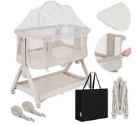 Lit Cododo 2en1 Luna Evo Avec Pliage Easyfold, Matelas T25 Et Réglage Sur 5 Hauteurs Beige Sand TU