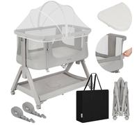 Lit Cododo 2en1 Luna Evo Avec Pliage Easyfold, Matelas T25 Et Réglage Sur 5 Hauteurs Grey Dove TU