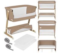 Lionelo Thomi Plus 5in1 Lit d'enfant, Lit d'appoint jusqu'à 9kg, , Lit de voyage, Parc jusqu'à 15kg, Canapé jusqu'à 100kg, Lit d'appoint, Réglable en hauteur - Beige Carmel