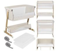 Lionelo Lit enfant Thomi Plus 5in1 – réglable, parc 15kg, canapé 100kg – Beige Sand