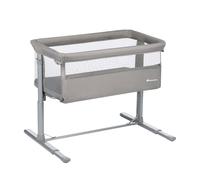 Bebeconfort Zina Lit d'appoint 2 en 1 de la naissance jusqu'à 9 kg, lit bébé réglable en hauteur, douillet et rembourré, Mineral Grey