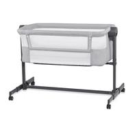 Kinderkraft Lit bébé cododo NESTEE UP 2 – Matelas naissance, Hauteur réglable, Gris clair
