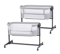 Lit Cododo Kinderkraft Nestee Up 2 2 En 1 Avec 5 Niveaux De Hauteur, Matelas Inclus, Roues Avec Frein Et Inclinaison Grey TU