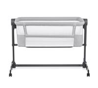Kinderkraft Lit bébé cododo NESTEE UP 2 – Matelas naissance, Hauteur réglable, Gris clair