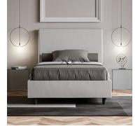 Lit coffre 1 place et demi Focus 120x190 avec sommier relevable blanc - MADE IN ITALY - Contemporain - Design
