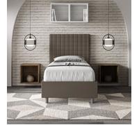Lit coffre 1 place - Sunny - 80x210 - sommier relevable - cappuccino - design contemporain