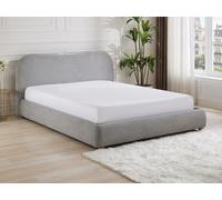 Lit coffre 120 x 190 cm - Tissu - Gris clair - VANARI