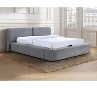 Lit coffre 140 x 190 cm - Tissu - Gris - JUDALO de Maison Céphy