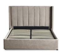 Lit Adulte Sommier Relevable Fady 140x190cm Taupe