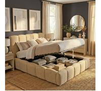 Lit coffre 140x190cm NEST + 1 sommier / Beige