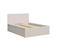 Lit coffre 140x200 avec sommier et rangement integré, coloris Beige