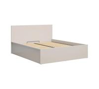 Lit coffre 160x200 avec sommier et rangement integré, coloris Beige