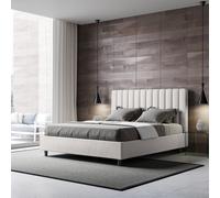 Lit coffre 160x200 simili cuir moderne Agueda M1
