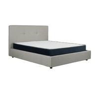 Lit coffre 180 x 200 cm en tissu beige SOGNO
