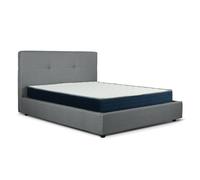 Lit coffre 180 x 200 cm en tissu gris SOGNO